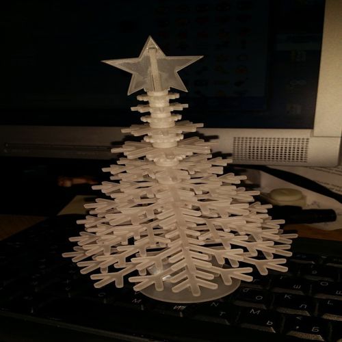 طرح درخت کریسمس میلی‌متری اکریلیک برش لیزری - christmas tree 2mm acrylic laser cut ve - برای دستگاه CNC چوب و لیزر (سی ان سی)