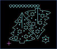 طرح درخت کریسمس - christmas tree 3 - برای دستگاه CNC چوب و لیزر (سی ان سی)