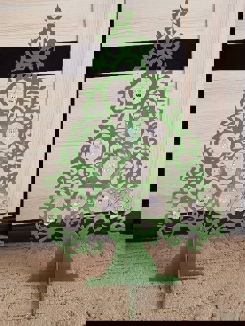 طرح درخت کریسمس دکوراسیون منزل لیزری - christmas tree home decor laser cut ve - برای دستگاه CNC چوب و لیزر (سی ان سی)