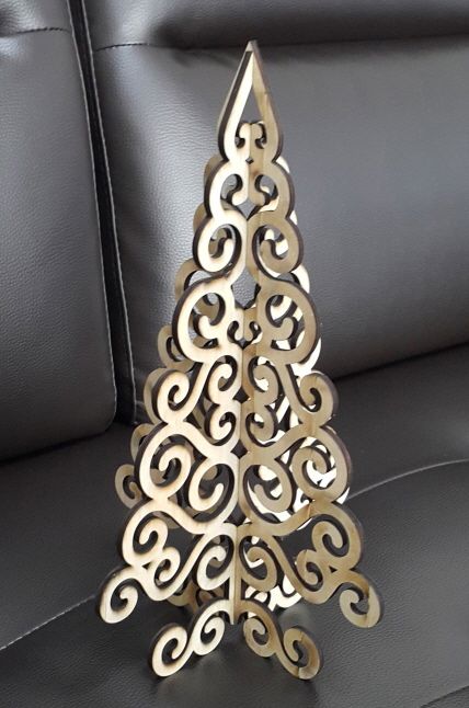 طرح درخت کریسمس برش لیزری - christmas tree laser cut ve - برای دستگاه CNC چوب و لیزر (سی ان سی)