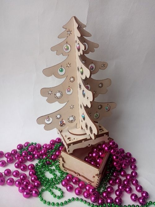 طرح درخت کریسمس سورپرایز برش لیزری - christmas tree surprise laser cut ve - برای دستگاه CNC چوب و لیزر (سی ان سی)