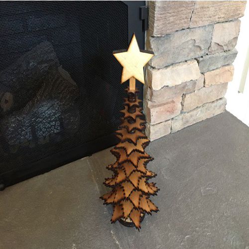 طرح قالب درخت کریسمس لیزری - christmas tree template laser cut ve - برای دستگاه CNC چوب و لیزر (سی ان سی)