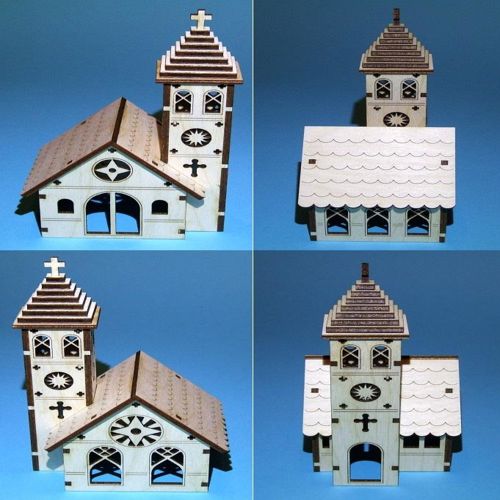 طرح قالب تخته الیاف کلیسا برش لیزری - church plywood template laser cut ve - برای دستگاه CNC چوب و لیزر (سی ان سی)
