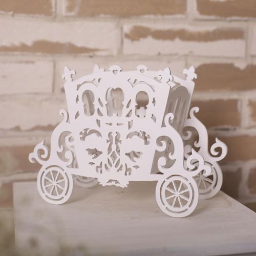 طرح سینی گل کالسکه سیندرلا لیزری - cinderella carriage flower holder for laser cut ve - برای دستگاه CNC چوب و لیزر (سی ان سی)