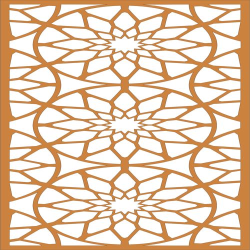 طرح صفحه نمایش حباب دایره ای برای برش لیزری - circular baffle screen for laser cut ve - برای دستگاه CNC چوب و لیزر (سی ان سی)