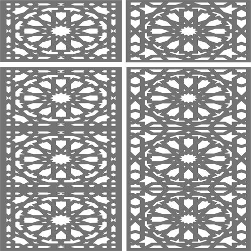 طرح جداکننده گریل دایره ای طرح درز برای برش لیزری - circular grill separator seamless design for laser cut ve - برای دستگاه CNC چوب و لیزر (سی ان سی)