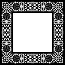 طرح نقوش تزئینی مربعی کلاسیک برای برش لیزری cnc - classic square decorative motifs for laser cut cnc ve - برای دستگاه CNC چوب و لیزر (سی ان سی)