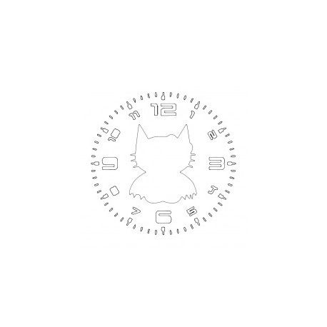 طرح ساعت سلام بت خفاش - clock hello bat - برای دستگاه CNC چوب و لیزر (سی ان سی)