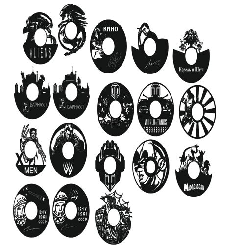طرح ساعت جمع آوری - clocks collection ve - برای دستگاه CNC چوب و لیزر (سی ان سی)