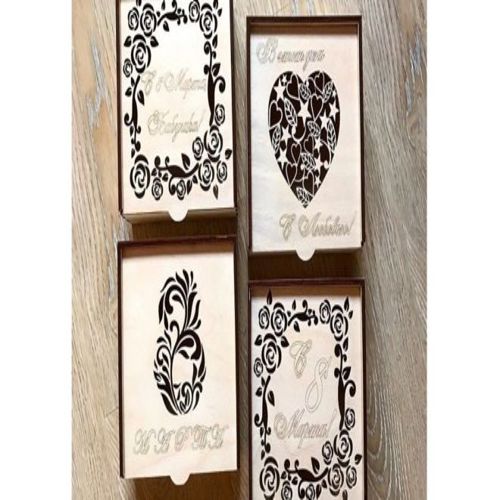 طرح جعبه هدیه برش لیزری cnc - cnc laser cut gift box - برای دستگاه CNC چوب و لیزر (سی ان سی)