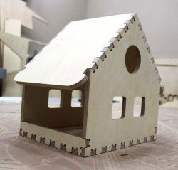 طرح مدل مونتاژ خانه کوچک با برش لیزری cnc - cnc laser cut small house assembly model ve - برای دستگاه CNC چوب و لیزر (سی ان سی)