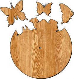 طرح برش لیزر cnc ساعت به شکل پروانه در حال پرواز پلاسما - cnc laser cut the clock is shaped like butterflies flying out plasma ve - برای دستگاه CNC چوب و لیزر (سی ان سی)