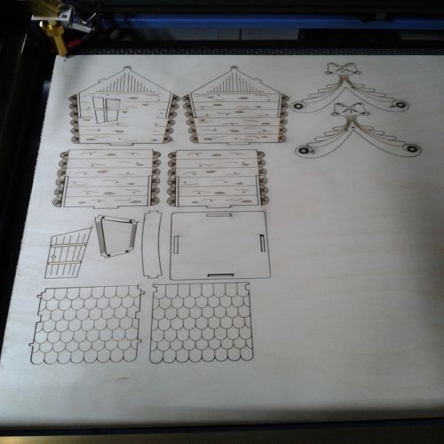 طرح برش لیزری cnc ماکت جعبه خانه طراحی هنر - cnc laser cutting replica box house design art ve - برای دستگاه CNC چوب و لیزر (سی ان سی)