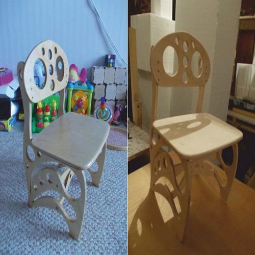 طرح صندلی کودک چوبی برش لیزری cnc - cnc laser cutting wooden baby chair - برای دستگاه CNC چوب و لیزر (سی ان سی)