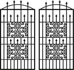 طرح دانلود الگوی درب آهنی موج‌دار با برش لیزری cnc پلاسما - cnc laser cut wavy iron door pattern download plasma ve - برای دستگاه CNC چوب و لیزر (سی ان سی)