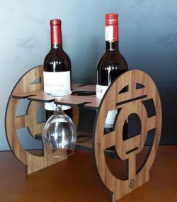 طرح برش لیزری cnc جای نوشابه - cnc laser cut wine holder ve - برای دستگاه CNC چوب و لیزر (سی ان سی)
