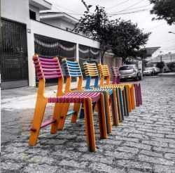 طرح صندلی‌های چوبی رنگارنگ با برش لیزری cnc - cnc laser cut wooden colorful chairs ve - برای دستگاه CNC چوب و لیزر (سی ان سی)