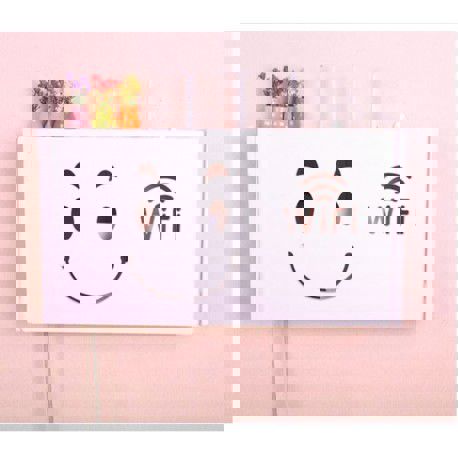 طرح دستگاه های وای فای چوبی برش لیزر cnc قفسه - cnc laser cut wooden wifi devices shelf - برای دستگاه CNC چوب و لیزر (سی ان سی)