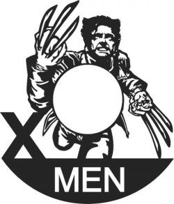 طرح ساعت دیواری برش لیزری سی ان سی مخصوص مردان ایکس - cnc laser cut xmen wall clock ve - برای دستگاه CNC چوب و لیزر (سی ان سی)