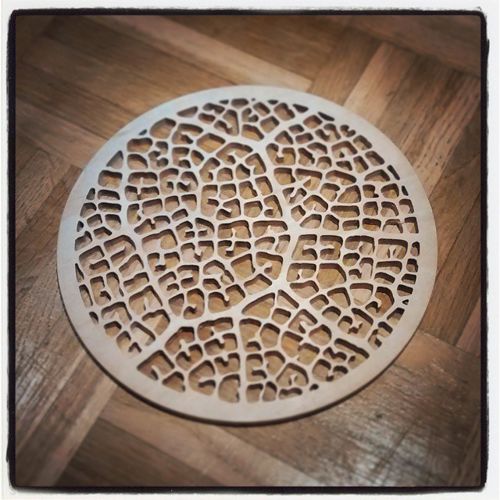 طرح زیرلیوانی برگ ساختار ریز نقاشی - coaster leaf structure fine drawing - برای دستگاه CNC چوب و لیزر (سی ان سی)