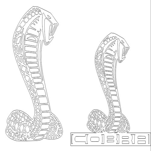 طرح لوگو کبرا - cobra logo - برای دستگاه CNC چوب و لیزر (سی ان سی)