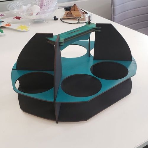 طرح جعبه قهوه میلی‌متری برای برش لیزری - coffee caddy 3mm for laser cut - برای دستگاه CNC چوب و لیزر (سی ان سی)