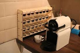 طرح قهوه پاد رک - coffee pod rack - برای دستگاه CNC چوب و لیزر (سی ان سی)