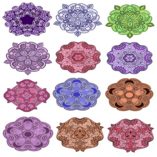 طرح وکتور ماندالا رنگارنگ، بسته طرح‌های تزئینی - colorful mandala vector design pack ornament ve - برای دستگاه CNC چوب و لیزر (سی ان سی)