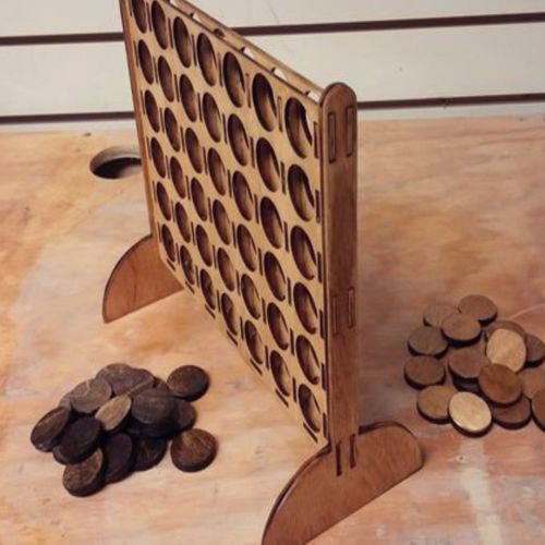 طرح اتصال چهار بازی برای لیزر کات - connect four game for laser cut ve - برای دستگاه CNC چوب و لیزر (سی ان سی)
