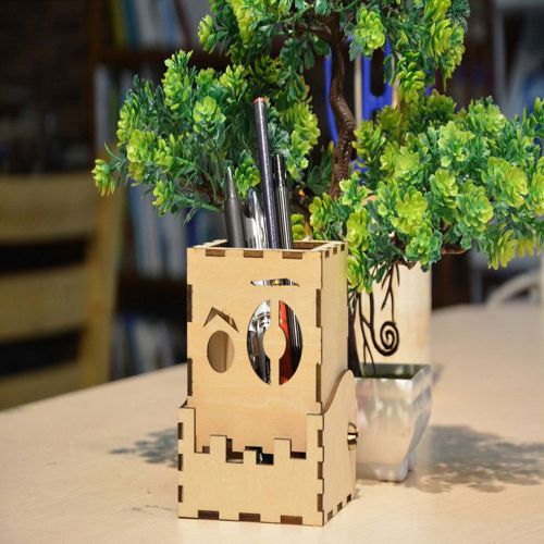 طرح جا قلمی خنک برای میز لیزری - cool pen holder for desk1 laser cut ve - برای دستگاه CNC چوب و لیزر (سی ان سی)