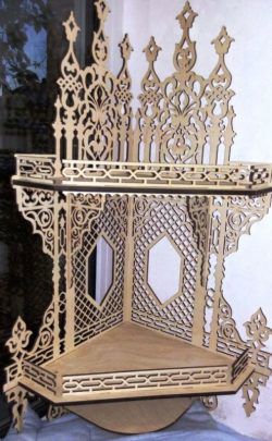 طرح قفسه‌های دیواری گوشه‌ای برای برش لیزر cnc - corner wall shelves for laser cut cnc ve - برای دستگاه CNC چوب و لیزر (سی ان سی)