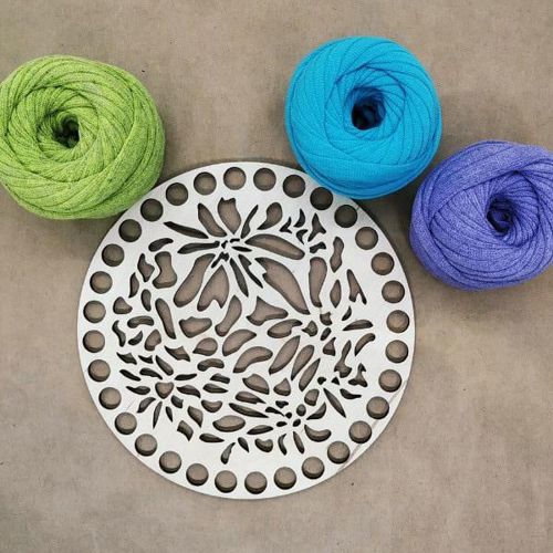 طرح سبد قلاب بافی پایه برای برش لیزری - crochet baskets base for laser cut ve - برای دستگاه CNC چوب و لیزر (سی ان سی)