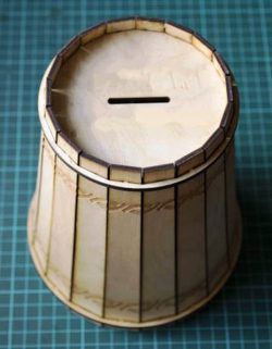 طرح بانک لیوان برای برش لیزری - cup bank for laser cut - برای دستگاه CNC چوب و لیزر (سی ان سی)