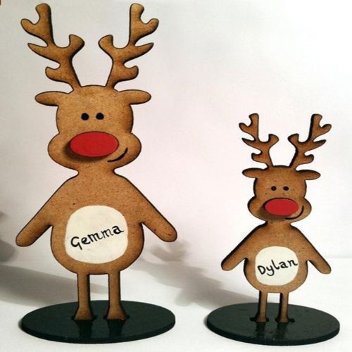 طرح دکور گوزن ناز سال نو برای برش لیزری - cute deer new year decor for laser cut - برای دستگاه CNC چوب و لیزر (سی ان سی)