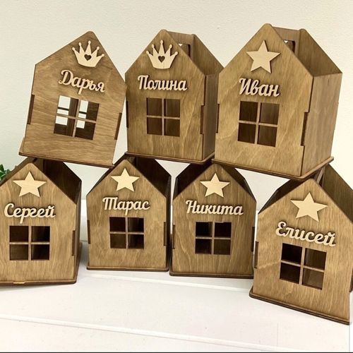 طرح جا قلمی های خانه ناز - cute house desk organizers pen holders ve - برای دستگاه CNC چوب و لیزر (سی ان سی)