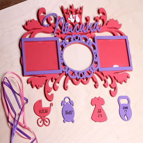 طرح قاب عکس وکتور ناز لیزری - cute vector photo frame laser cut ve - برای دستگاه CNC چوب و لیزر (سی ان سی)