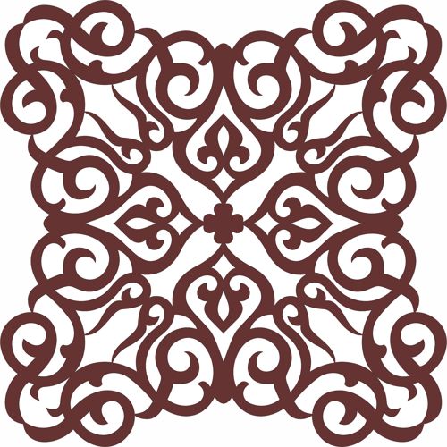 طرح گلدار صفحه گلدار برای برش لیزری - damask screen floral pattern for laser cut ve - برای دستگاه CNC چوب و لیزر (سی ان سی)