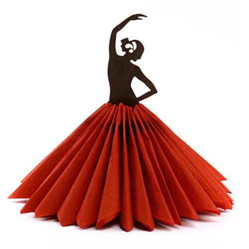 طرح رقص عروسک نگهدارنده npkin برش لیزری - dancing doll npkin holder laser cutting - برای دستگاه CNC چوب و لیزر (سی ان سی)