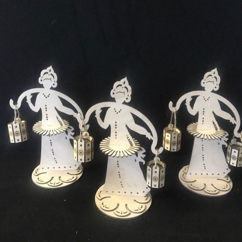 طرح رقص جا دستمال برش لیزری - dancing napkin holder laser cutting - برای دستگاه CNC چوب و لیزر (سی ان سی)
