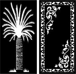 طرح پارتیشن طرح نخل برای برش لیزر cnc نیاز به طراحی - date palm partition for laser cut cnc - برای دستگاه CNC چوب و لیزر (سی ان سی)