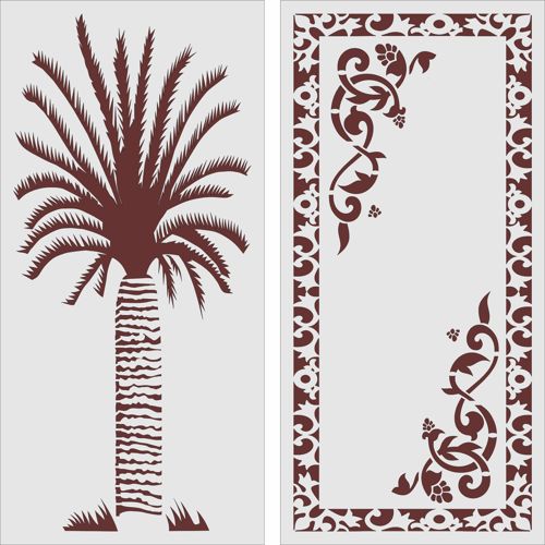 طرح صفحه نمایش پارتیشن خرما برای برش لیزری - date palm partition screen for laser cut ve - برای دستگاه CNC چوب و لیزر (سی ان سی)