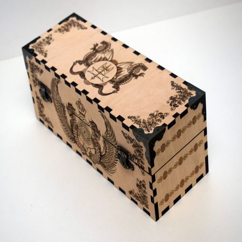 طرح جعبه تزئینی اژدها روتر cnc - decoration box dragon cnc router ve - برای دستگاه CNC چوب و لیزر (سی ان سی)