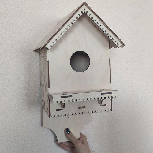 طرح لانه پرنده تزئینی برای برش لیزری - decorative birdhouse for laser cut ve - برای دستگاه CNC چوب و لیزر (سی ان سی)