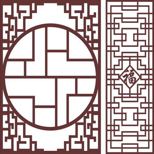 طرح طراحی پارتیشن کافه تزئینی برای برش لیزری - decorative cafe partition design for laser cut ve - برای دستگاه CNC چوب و لیزر (سی ان سی)