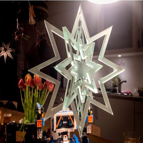 طرح تزئینی کریسمس ستاره - decorative christmas star - برای دستگاه CNC چوب و لیزر (سی ان سی)