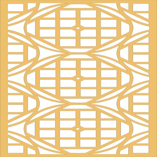 طرح صفحه نمایش حاشیه دار تزئینی برای برش لیزری - decorative circular baffle screen for laser cut ve - برای دستگاه CNC چوب و لیزر (سی ان سی)