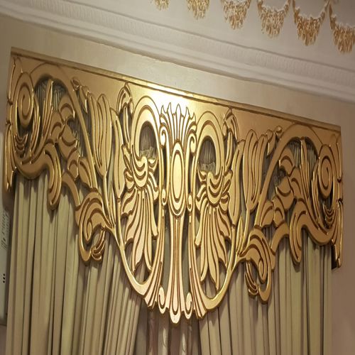 طرح تزئینی الگوی حاشیه پرده پارچه - decorative design pattern border curtain - برای دستگاه CNC چوب و لیزر (سی ان سی)