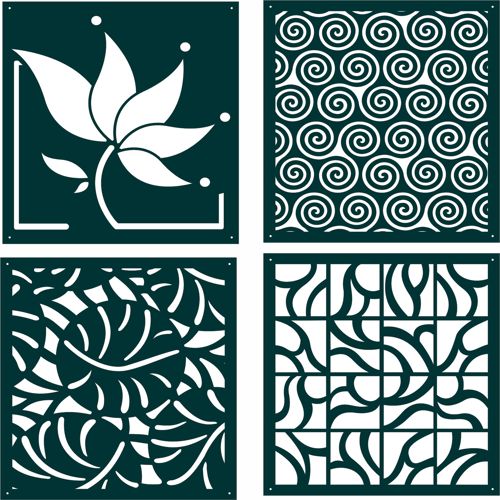 طرح مجموعه صفحه جداکننده تزئینی برای برش لیزری - decorative divider screen collection for laser cutting - برای دستگاه CNC چوب و لیزر (سی ان سی)