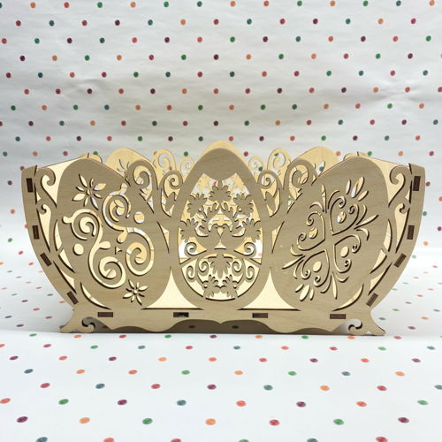 طرح سبد تخم مرغ عید تزئینی - decorative easter egg basket ve - برای دستگاه CNC چوب و لیزر (سی ان سی)