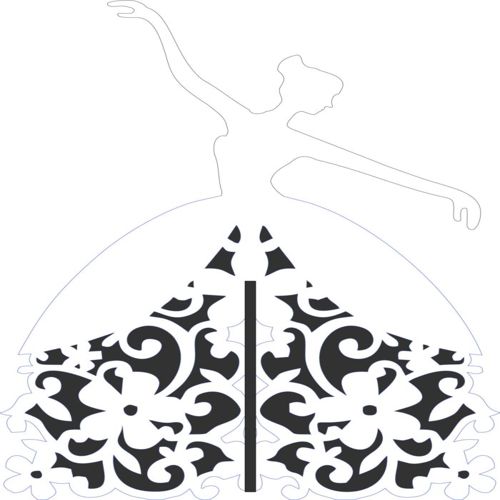 طرح مدل دختر تزئینی مدل تاپ طراحی - decorative girl model topper design ve - برای دستگاه CNC چوب و لیزر (سی ان سی)